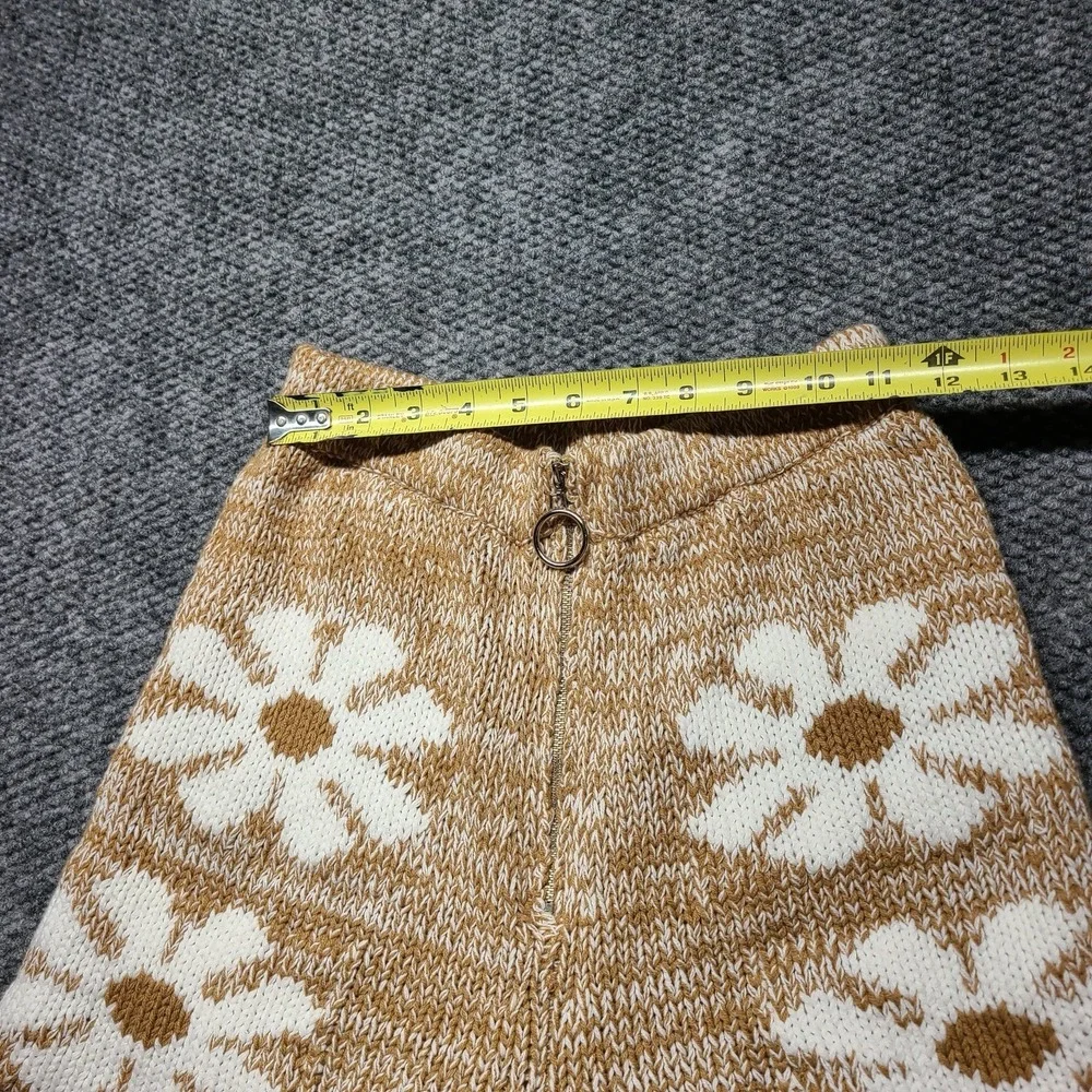 Cozy Coastal BOHO - Preppy Nautical - STORIA Knit Shorts High Waist Sz M Zipper